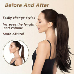 Natural Wave Ponytail Extension 22 Inches Claw Clip Synthetic Wig
