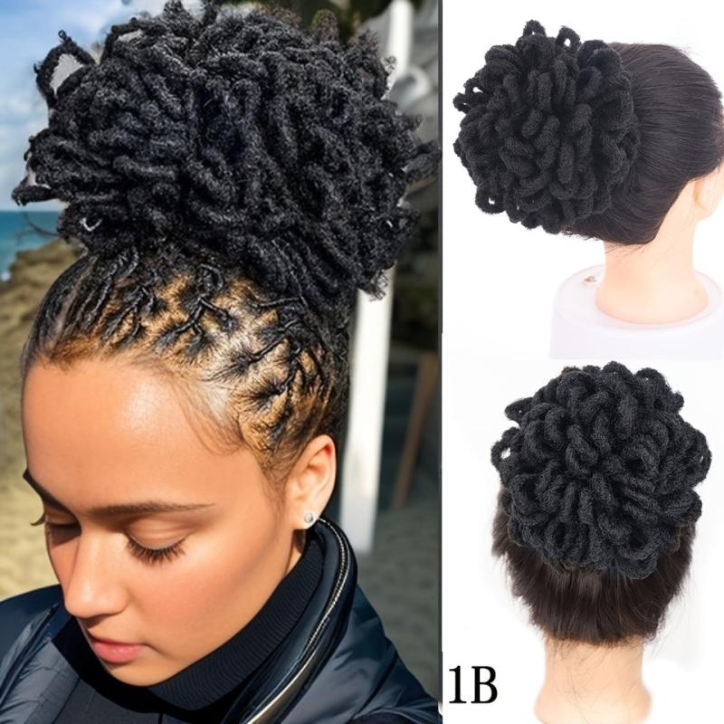 DreadLock Bun Afro High Puff Drawstring Ponytail Extensions