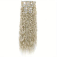 6pcs Long Curly Hair Pieces Synthetic Clip In Hair Extensions Natural Look