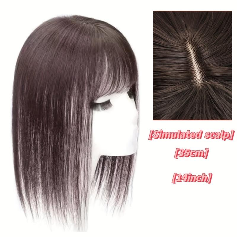 Human Hair Clip In Hair Extensions with Bangs for Daily Use