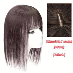 Human Hair Clip In Hair Extensions with Bangs for Daily Use