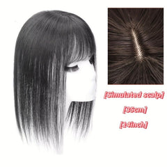 Human Hair Clip In Hair Extensions with Bangs for Daily Use