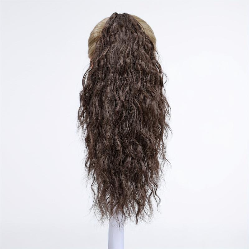Long Curly Wavy Ponytail Extensions Synthetic Clip In Hair