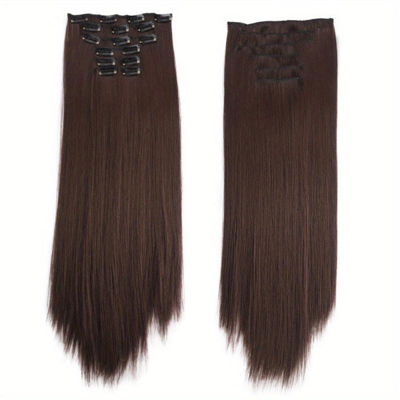 Long Straight Hair Extensions 60-96 cm Synthetic Fiber Hairpiece For Women Girls