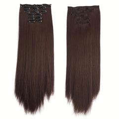 Long Straight Hair Extensions 60-96 cm Synthetic Fiber Hairpiece For Women Girls