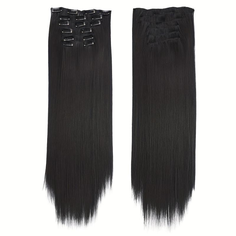 Long Straight Hair Extensions 60-96 cm Synthetic Fiber Hairpiece For Women Girls