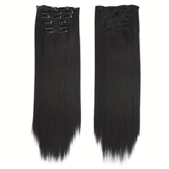 Long Straight Hair Extensions 60-96 cm Synthetic Fiber Hairpiece For Women Girls