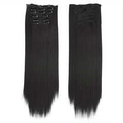 Long Straight Hair Extensions 60-96 cm Synthetic Fiber Hairpiece For Women Girls