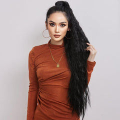 Curly Wavy Ponytail Extensions Natural Looking