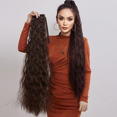 Curly Wavy Ponytail Extensions Natural Looking