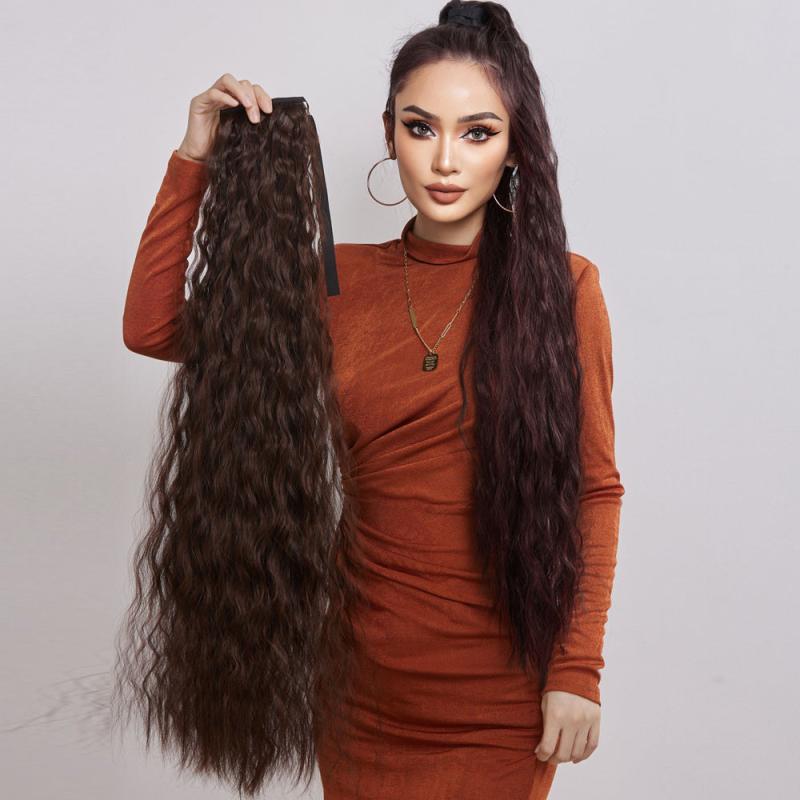 Curly Wavy Ponytail Extensions Natural Looking