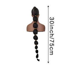Bubble Ponytail With Hair Tie Elastic Hair Rope Synthetic Hair Extensions