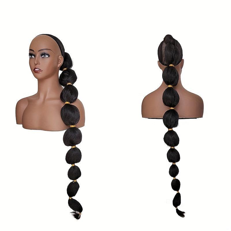 Bubble Ponytail With Hair Tie Elastic Hair Rope Synthetic Hair Extensions