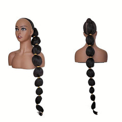 Bubble Ponytail With Hair Tie Elastic Hair Rope Synthetic Hair Extensions