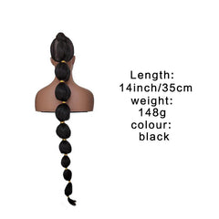 Bubble Ponytail With Hair Tie Elastic Hair Rope Synthetic Hair Extensions