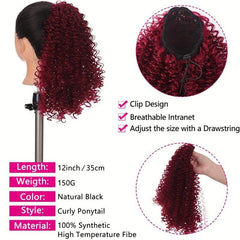 Deep Curl Drawstring Ponytail Extension