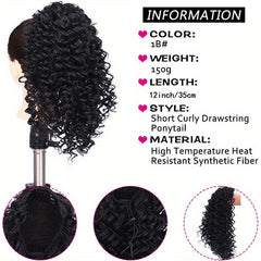 Deep Curl Drawstring Ponytail Extension