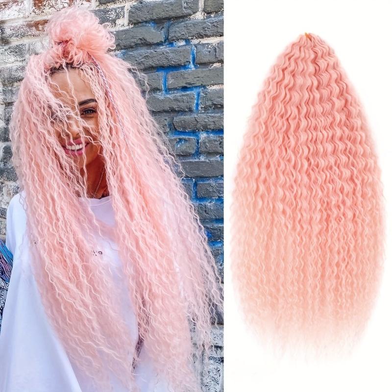 8 Cm Afro Curl Kinky Crochet Braiding Hair Extensions Ombre Pink Ginger
