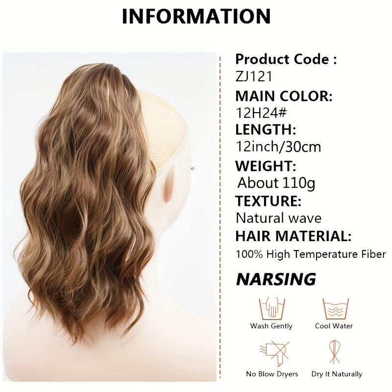 30 48 Cm Claw Clip In Ponytail Hair Extensions Short Curly Ponytail