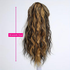 Long Corn Wave Pony Tail Hair Extension 45-72 cm Claw Clip