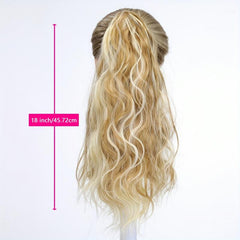 Long Corn Wave Pony Tail Hair Extension 45-72 cm Claw Clip