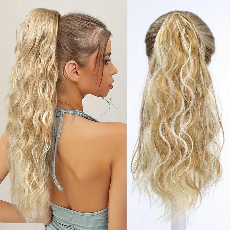 Long Corn Wave Pony Tail Hair Extension 45-72 cm Claw Clip