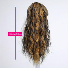 Long Corn Wave Pony Tail Hair Extension 45-72 cm Claw Clip