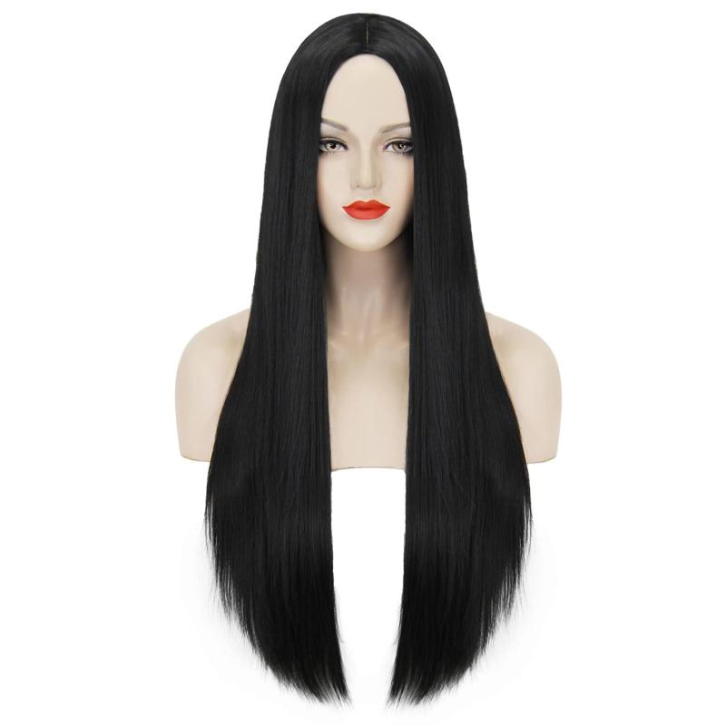 Long Red Straight Hair Wig Natural Synthetic Wigs For Daily Party Halloween
