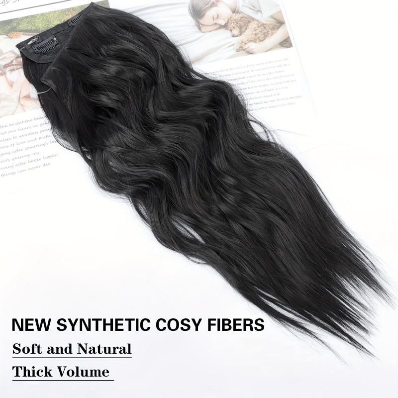 45-72cm Invisible Wire Hair Extensions Long Wavy Secret Hairpiece