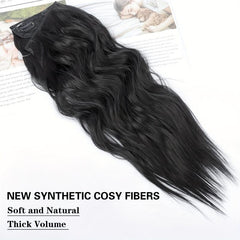 45-72cm Invisible Wire Hair Extensions Long Wavy Secret Hairpiece