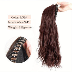 Synthetic Headband Wigs Natural Seamless Clip In Hair Extensions