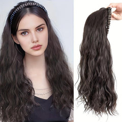 Synthetic Headband Wigs Natural Seamless Clip In Hair Extensions