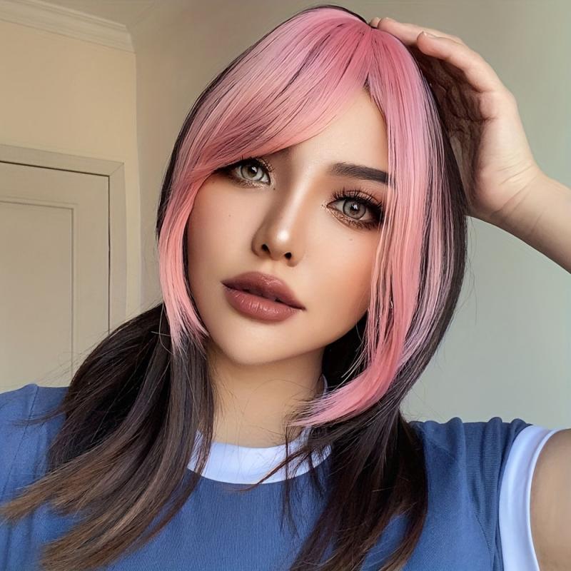 3D Clip In Bangs Hair Extension Synthetic Hair Wigs For Women Girls
