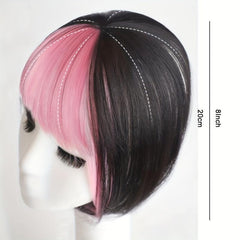 3D Clip In Bangs Hair Extension Synthetic Hair Wigs For Women Girls