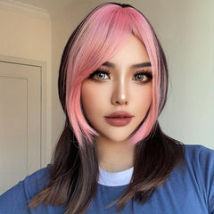 3D Clip In Bangs Hair Extension Synthetic Hair Wigs For Women Girls