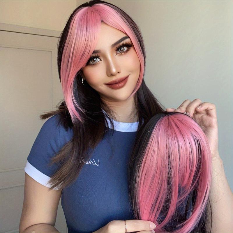 3D Clip In Bangs Hair Extension Synthetic Hair Wigs For Women Girls