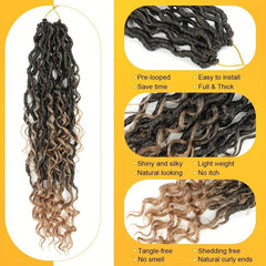 Goddess Locs Crochet Hair 1 Pack Curly Ends Boho Hair Extension Wig