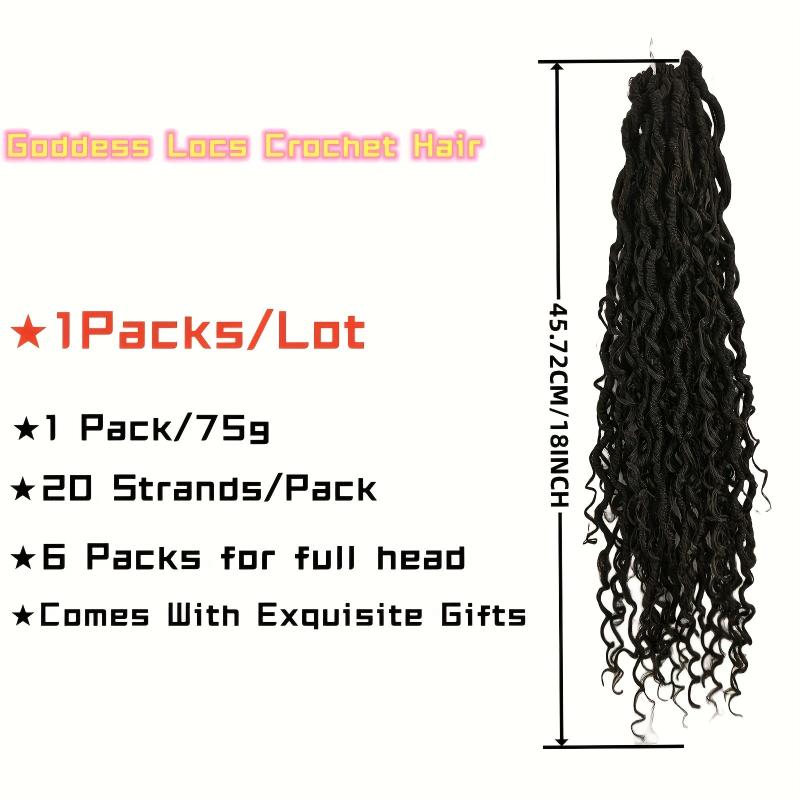 Goddess Locs Crochet Hair 1 Pack Curly Ends Boho Hair Extension Wig
