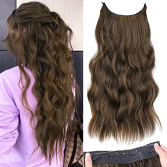 Long Curly Hair Pieces Clip In Extensions Synthetic Natural Daily Use 55