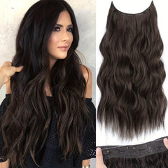 Long Curly Hair Pieces Clip In Extensions Synthetic Natural Daily Use 55