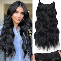 Long Curly Hair Pieces Clip In Extensions Synthetic Natural Daily Use 55