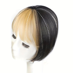 Blonde Pink Bangs Synthetic Hair Wigs Replacement For Women Costume Wig