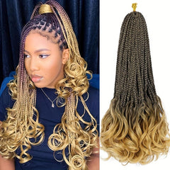 French Curly Braiding Hair 18 Inch Bouncy Braiding Hair Wavy Ends