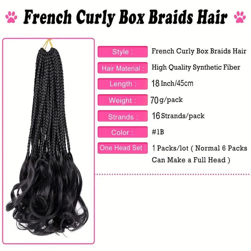French Curly Braiding Hair 18 Inch Bouncy Braiding Hair Wavy Ends