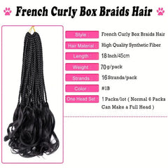 French Curly Braiding Hair 18 Inch Bouncy Braiding Hair Wavy Ends