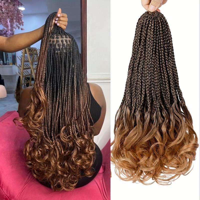 French Curly Braiding Hair 18 Inch Bouncy Braiding Hair Wavy Ends