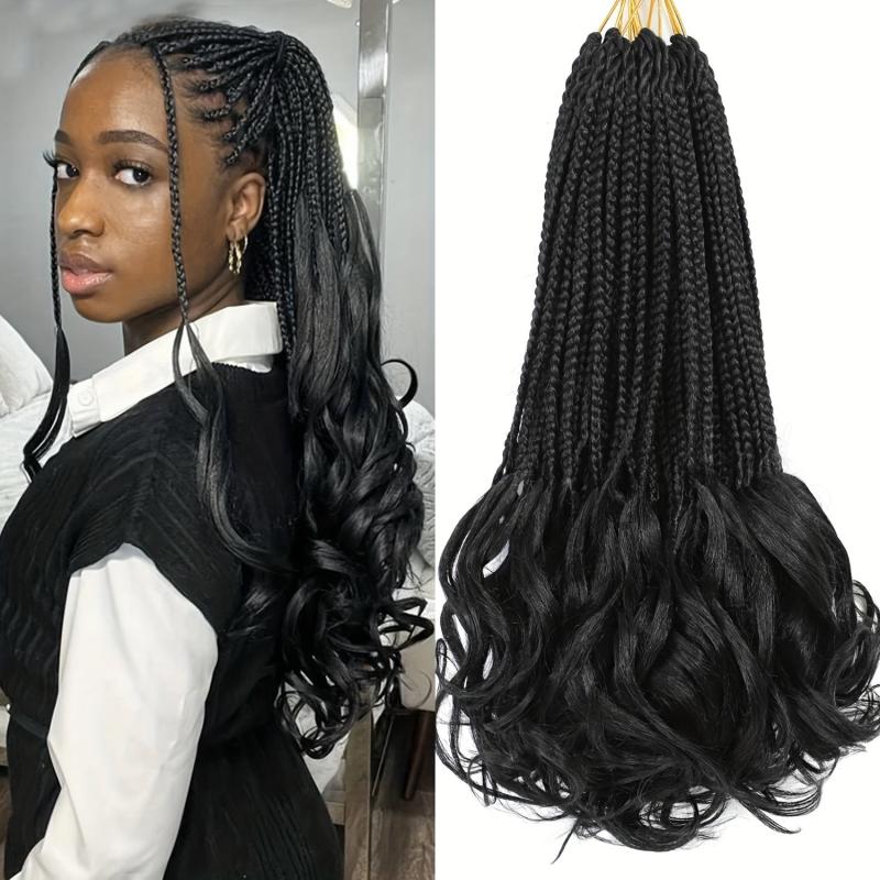 French Curly Braiding Hair 18 Inch Bouncy Braiding Hair Wavy Ends