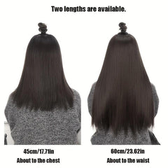 3pcs Long Straight Hair Pieces Synthetic Clip In Hair Extensions Natural Look