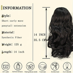 Long Curly Wavy Ponytail Extension Synthetic Hairpiece