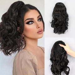 Long Curly Wavy Ponytail Extension Synthetic Hairpiece